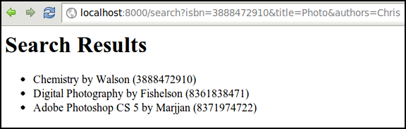 Search by title and ISBN