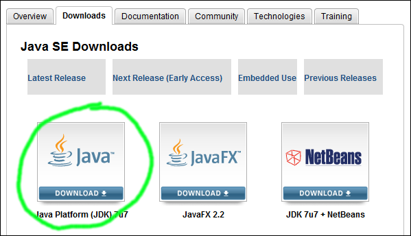 Java SE downloads