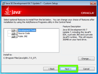 Oracle setup step 2