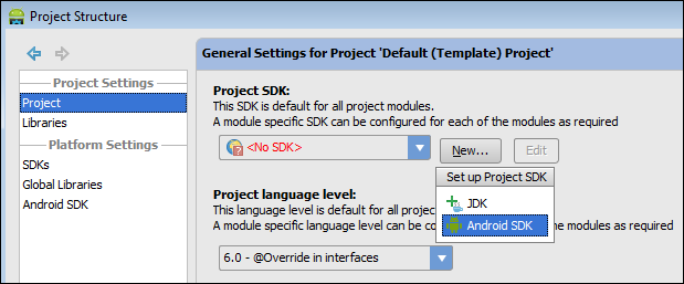 Configure new Android SDK