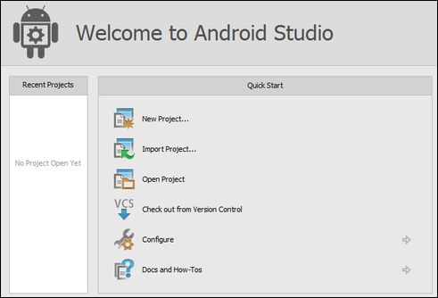 Welcome to Android Studio