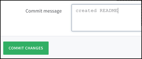 Specify message and commit changes
