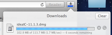 IntelliJ disk image in Downloads