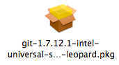 Git installer icon in the disk image